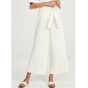 Theory High Waist Belted Crop Pants